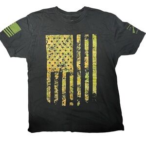 Grunt Style; Camo American Flag T shirt